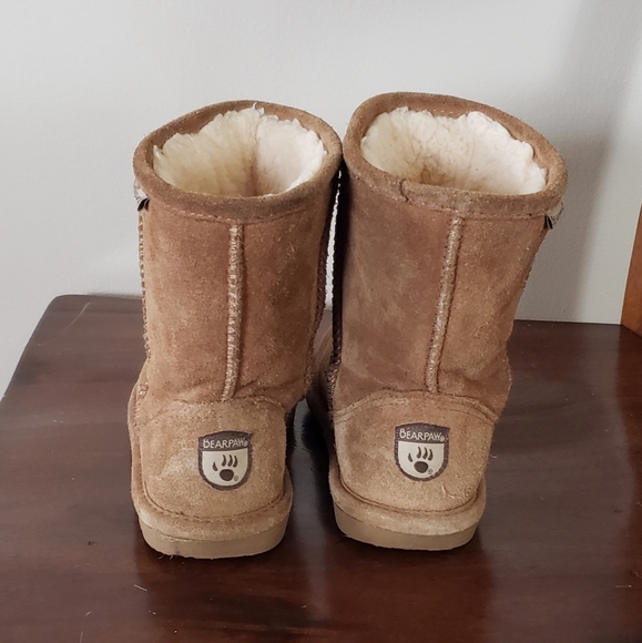 BearPaw Evangeline Youth Brown Suede Boot Size 3 - Picture 8 of 11